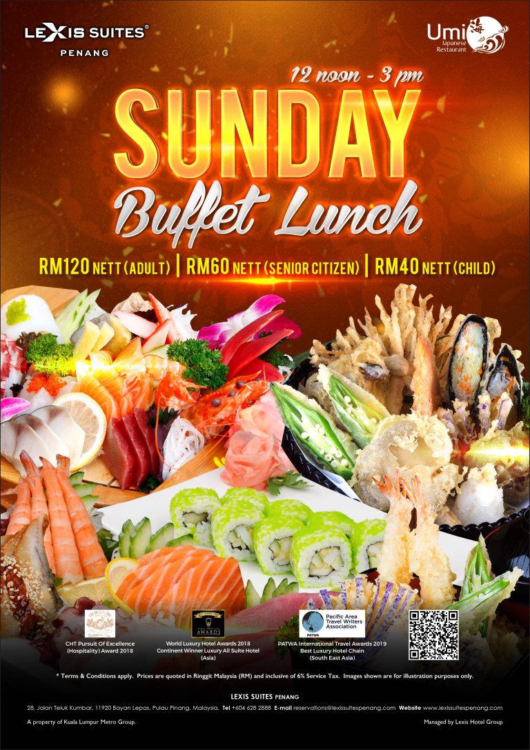 Lexis Suite Penang Umi Japanese Restaurant – Sunday Buffet Lunch